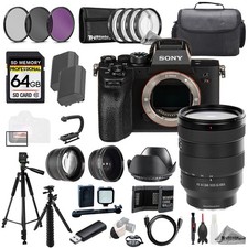 Sony a7R IVA  FE 24-105mm f/4 G OSS Lens 64GB Ext Bat 9 PC Filter-MEGA Kit