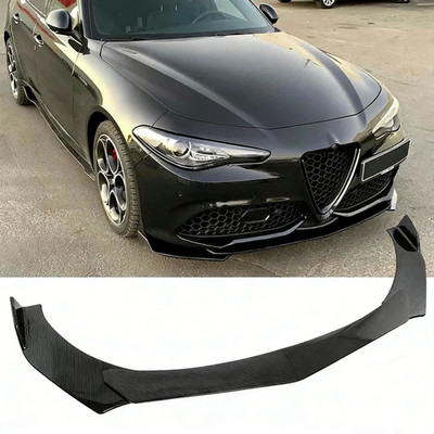 For 2017-2024 Alfa Romeo Giulia Front Bumper Lip Splitter Carbon Fiber Spoiler