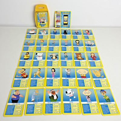 Top Trumps Family Guy Kartenspiel alle 30 Charakterkarten Sammelspiel