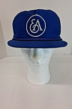 VTG Ethan Allen Furniture Baseball Cap Blue Rope Leather Strap USA Made RCC  NOS