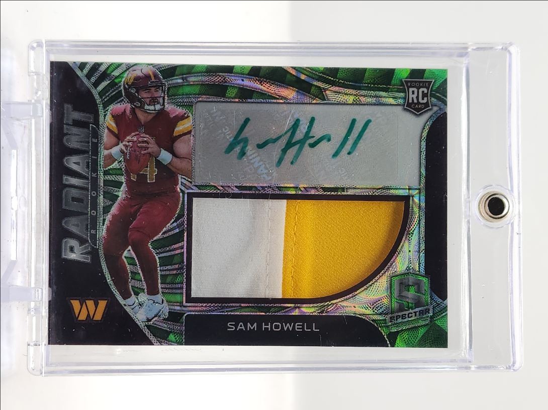 SAM HOWELL 2022 SPECTRA RPA RADIANT ROOKIE PATCH GREEN RC AUTO /35 Q4408