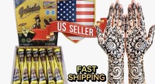 12 PCS Golecha Black Henna Cone USA Natural Temporary Tattoo MEGA SALE GOLECHA