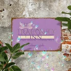 Vintage Poster Dragonfly Inn Vintage Tin Metal Signs Home Décor Wall Art 8x12