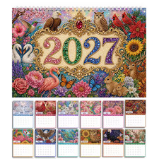 2027 DIY Diamond Painting Calendar 11.81x9.45...