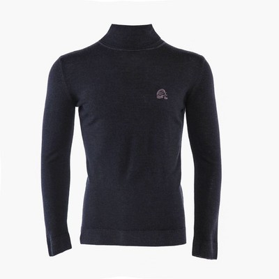 John Richmond Herren Pullover Dunkelgrau Rollkragen 100% Wolle Gr. 50 L