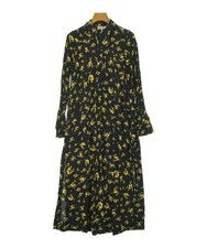 Ganni Dresses BlackxYellow(Flower Pattern) 34(Approx. XS) 2200648567035