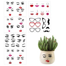 6 Sheets Face Stickers for Crafts, Funny As Shown in the Detailed Picture