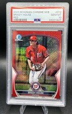 2023 Bowman Chrome Mega Box Brady House Red Mojo Refractor /5 PSA 10 Nationals