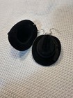 Black Cowboy Hat Dangle Earrings — photo 4