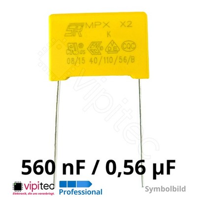 560nF X2 MKP Entstörkondensator ±10% 0,56uF µF 310V 18x16x10 RM15 mm Kondensator