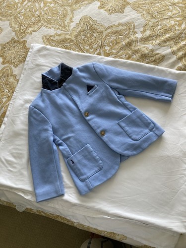 Mayoral Toddler Suit jacket W Dark Blue Polka dot Pocket Square. Light Blue. 24m