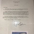 President Barack Obama Signed 2012 Autograph 8 X 10 photo W/White House Letter — photo 2