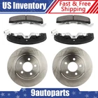 For 1984 1985 1986 1987 Pontiac Fiero Rear Disc Brake Rotors & Brake Pads