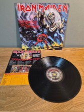 Iron Maiden The Number of the Beast w/ Merch Insert Winchester Pressing Vinyl LP
