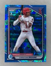 Christian Moore 2024 1st Bowman Chrome Draft Sapphire Edition #BDC-13 LA Angels