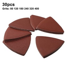 30pcs Abrasive Tool Triangle Sandpaper Sanding Disc 240 3-1/8 Inch 320 0.31 per gallon