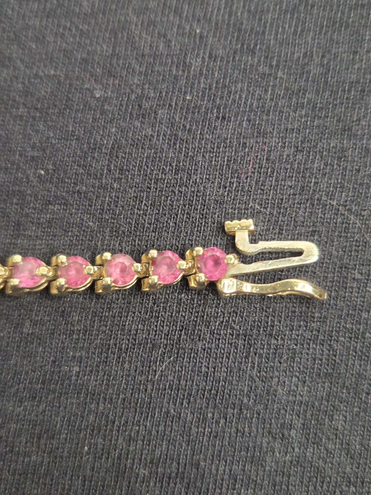 Solid 14k Yellow Gold Stunning Ruby Bracelet - image 22