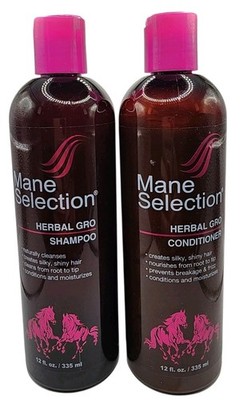 Mane Selection Herbal Gro Shampoo & Conditioner Combo Growth Strength 12 Fl Oz