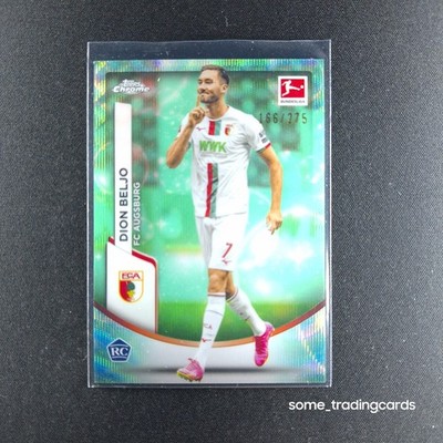 Topps Dion Beljo RC Augsburg Aqua Wave   /275 Bundesliga Chrome 2023/24