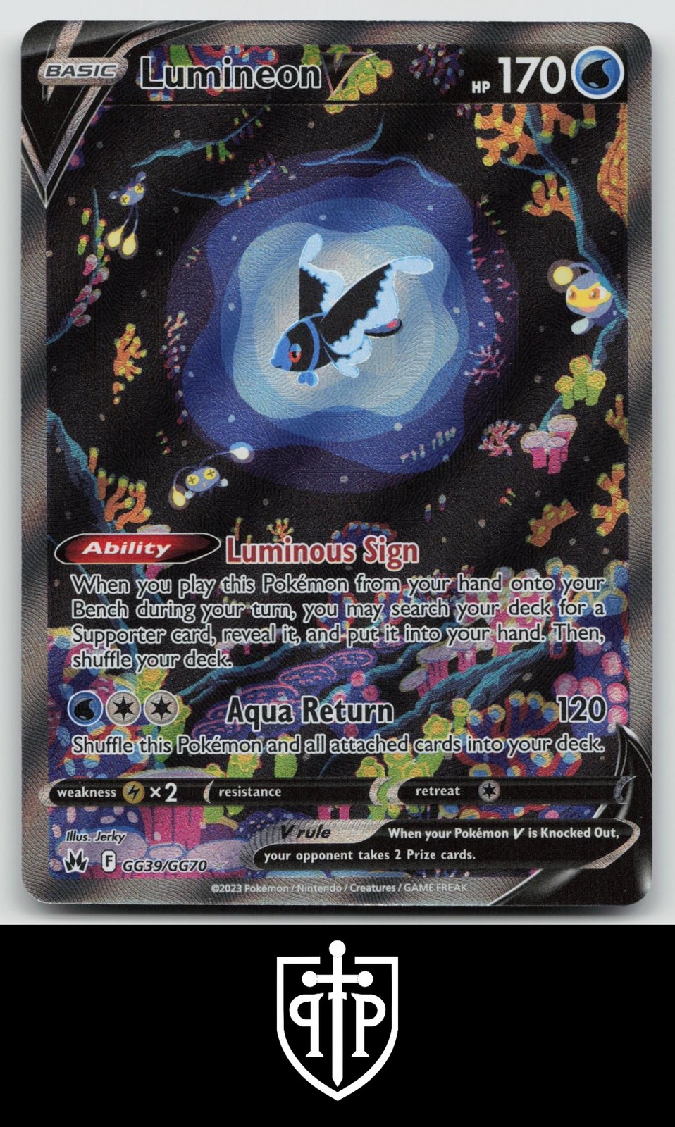 Pokemon - Lumineon V GG39/GG70 Crown Zenith Galarian Gallery - Holo V Rare - NM