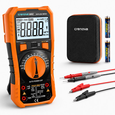 Digital Multimeter 6000 Count True RMS Auto Range NCV Temperature AC DC Tester