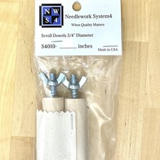 Needlework System 4 Two Roller Bars Scroll rods 6  3/4" diameter ideal for belt