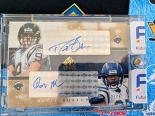 DREW BREES / DAVID BOSTON 2003 SP Signature Edition Dual AUTO / AUTOGRAPH #d /75