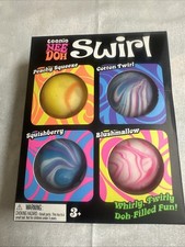 NeeDoh Teenie Swirl 4-pack, Nee Doh Mini Squishy Stress Balls, Set Of Four.