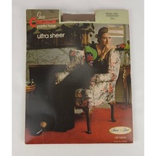 Vintage 1970s Sears Clingalon Ultra Sheer Panty Hose Sandstone Tall All Nylon