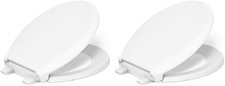 2 Pack Kohler K-35585 Cachet Recycled Plastic Soft-Close Round Toilet Seat White
