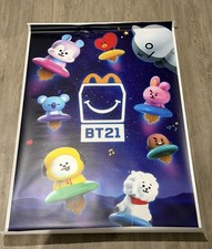 2026 McDonald's x BTS BT21 Happy Meal Poster Display 55x35
