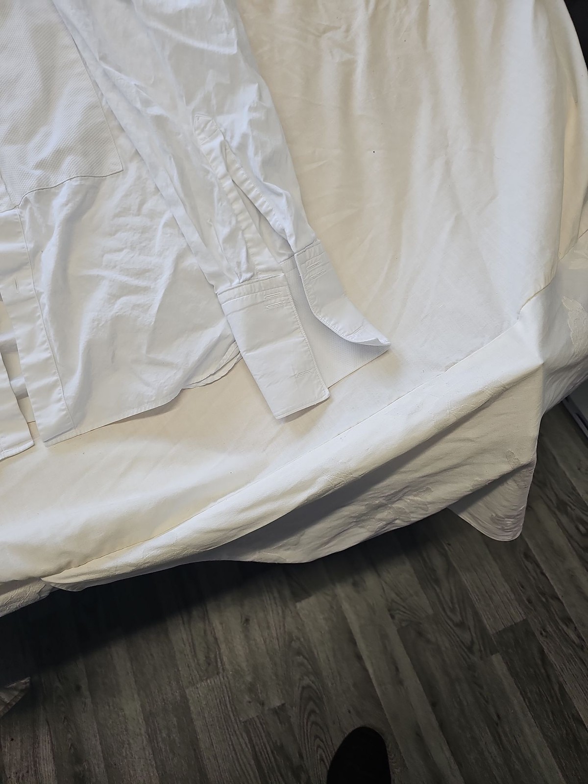 Charles Tyrwhitt Classic Fit White Dress Shirt with French Cuffs  S16.5 A444 image 4