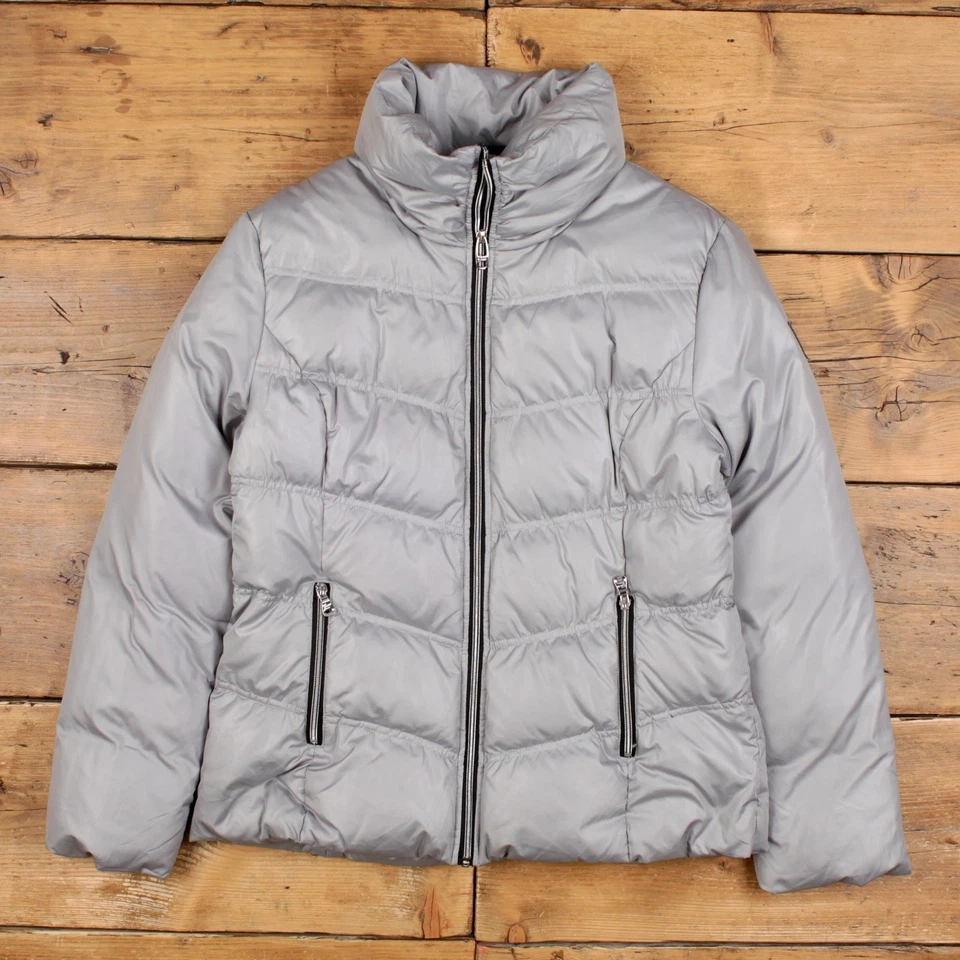 Chaqueta Guess Puffer L Mujer 00s Gris Aislante Invierno Relleno Cálido - Imagen 1 de 4