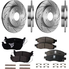 Front & Rear Brake Disc Rotors and Pads Kit for INFINITI QX56 Nissan Armada 2005