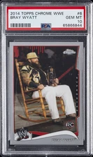 2014 TOPPS CHROME WWE #6 BRAY WYATT PSA 10