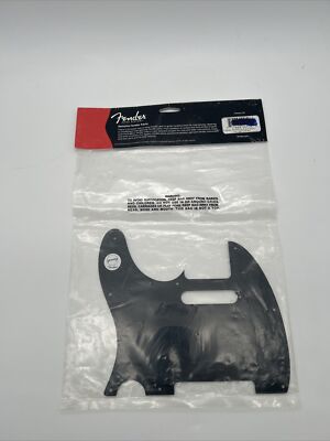 Fender Pickguard for Telecaster Guitar, 8-Hole Mount, Black, 3-Ply