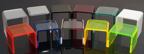 T'z Tagz 4x4x2.5 Multi-Color Single Unit Acrylic Home Decor or Showcase Riser - Afbeelding 1 van 17