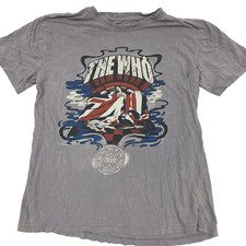 THE WHO band tee t-shirt L Rock And Roll Hall Of Fame Museum Tee Shirt Gray worn