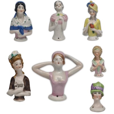 Vintage Porzellan Halbpuppen für Nadelkissen Nähzubehör - Stil wählbar