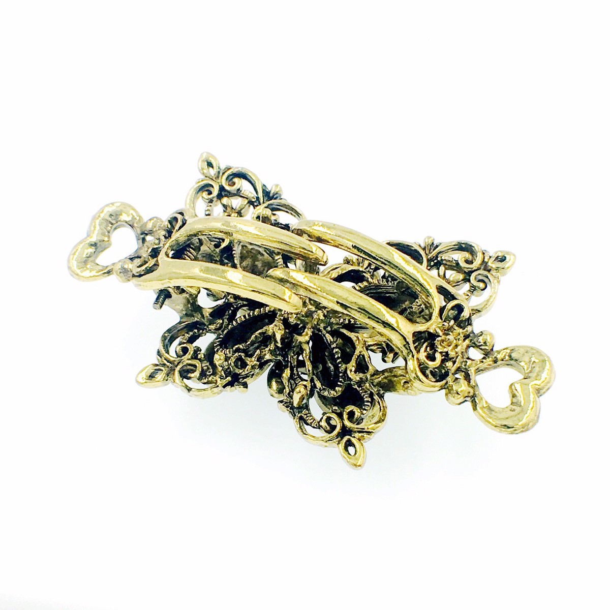 Vintage Mustard Swarovski Crystal Hair Claw Clip VINTAGE BUTTERFLY HAIR CLAW CLIP HAIRPIN USE SWAROVSKI  main image 4