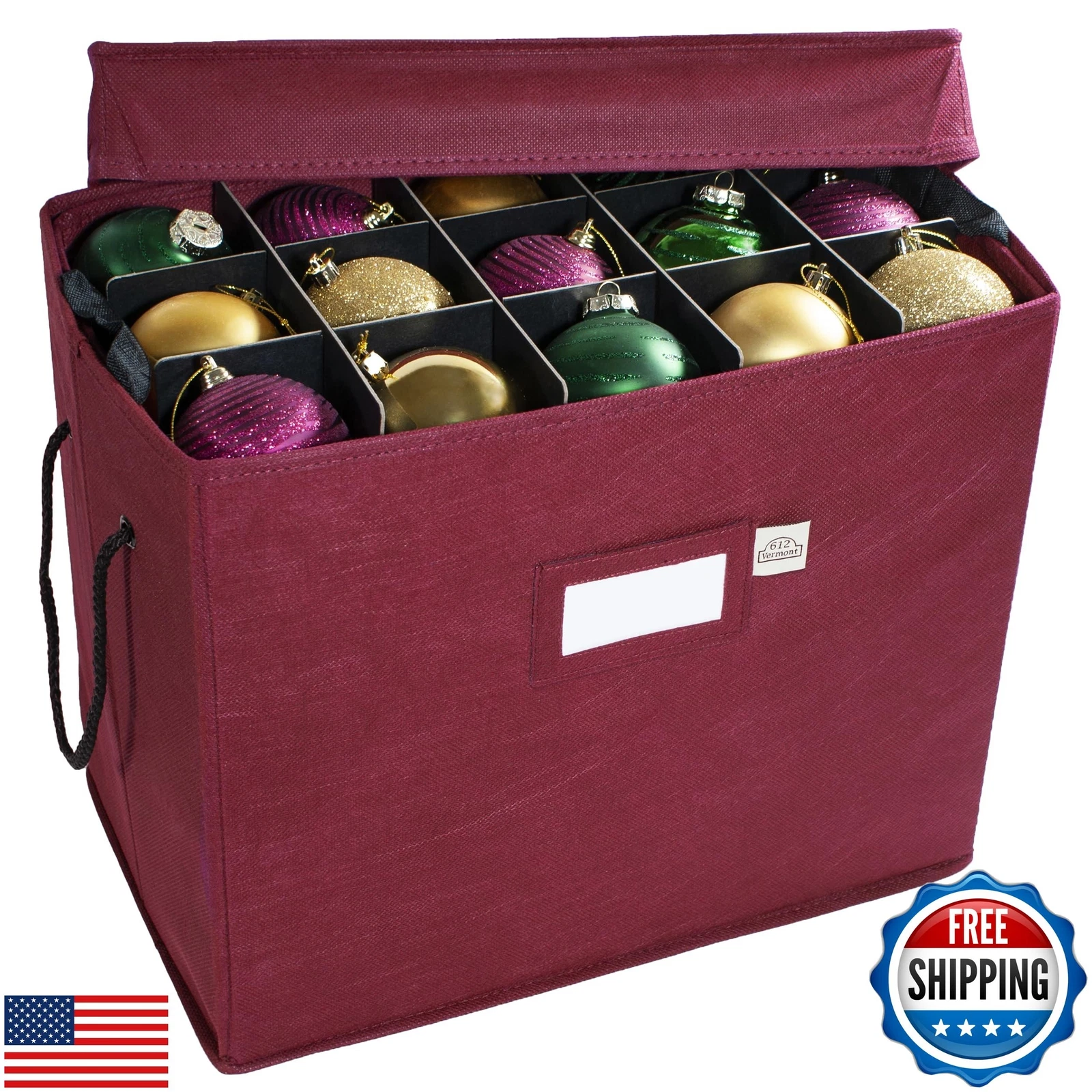 612 Vermont Christmas Ornament Storage Box - Thumbnail 4