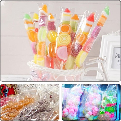 100PCS Cellophane Long Candy Treat Bag Cookie Wedding Birthday Supplies