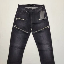 Hudson Sensation NICO Super Skinny Women's 25 Black Denim Moto Jeans NWT $278