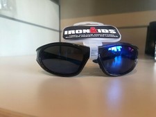 Kids 100 UVA-UVB Protection Shatter Resistant Sunglasses, Black with Blue Lens