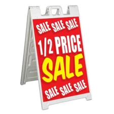 HALF PRICE SPECIAL Signicade 24x36 Aframe Sidewalk Sign Banner Decal DISCOUNT