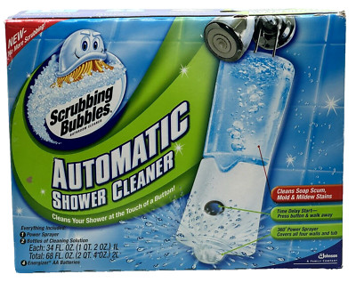 Scrubbing Bubbles Automatic Bath Shower Cleaner w 2 Refills - New Factory Sealed