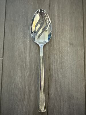 MIKASA Stainless ''NEWPORT GOLD'' PIERCED SERVING TABLE SPOON 8-3/4'' GLOSSY 18/8