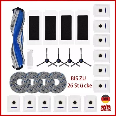 MARKENLOS Zubehör für Ecovacs Deebot T30 Pro/Max/Pro Omni Filter Bürsten Beutel Wischtuch