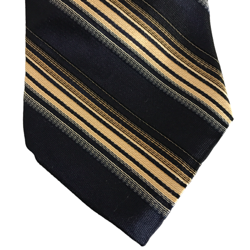 Cravatta collo Jones New York uomo seta 61"L 3,75 W Made in USA a righe - Foto 2 di 3