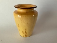 6 3/4" Turned Aspen Wood Vase Colorado 4/ 2003 Signed Woody